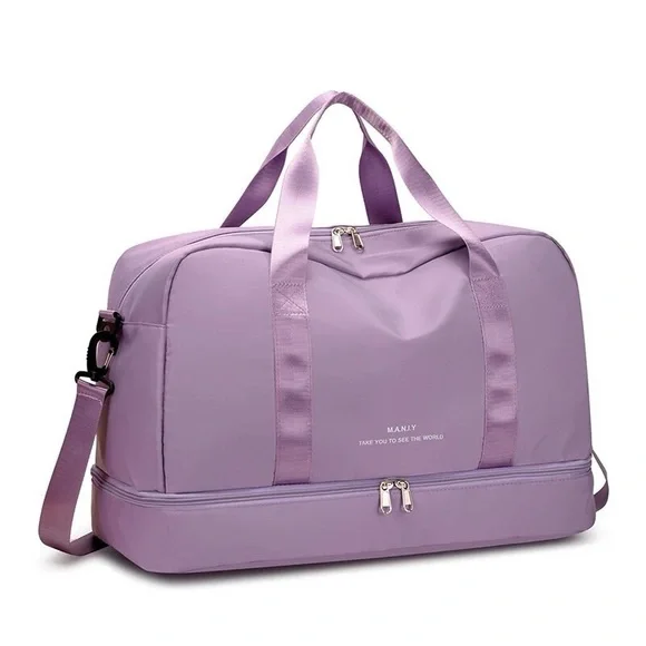 New Weekender Travel Bag with Shoe Compartment, Purple